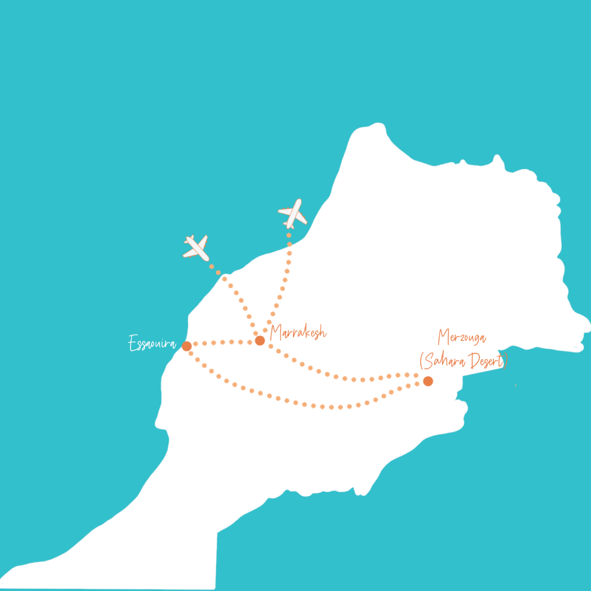 Morocco Tour Route Map